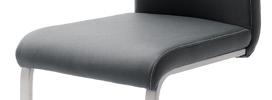 6 Freischwinger=Set Schwing - Stuhl PAULO1 Kunstleder Schwarz PA1E10SX