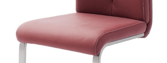 8 Freischwinger=Set Schwing - Stuhl PAULO2 Kunstleder Bordeaux PA2E10BO
