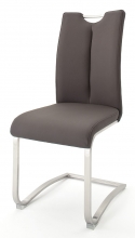 8 Freischwinger=Set Schwing - Stuhl ARTOS 1XL Kunstleder Braun A1XL10BX