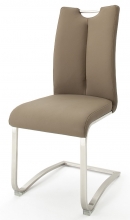2 Freischwinger=Set Schwing - Stuhl ARTOS 1XL Kunstleder Cappuccino A1XL10CX