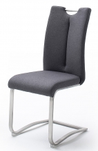 8 Freischwinger=Set Schwing - Stuhl ARTOS Feingewebe Anthrazit ARXL31AN