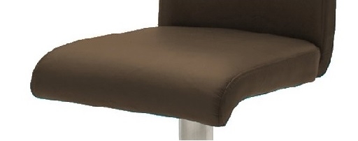 2-er SET Barhocker Hocker Barstuhl ALESI Kunstleder Braun Edelstahl ALESIEPB