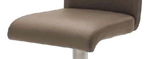 2-er SET Barhocker Hocker Barstuhl ALESI Kunstleder Cappuccino Edelstahl ALESIEPC