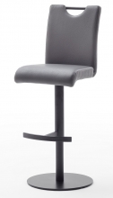 2-er SET Barhocker Hocker Barstuhl ALESI Kunstleder Grau lackiert ALSL10GX
