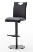 2-er SET Barhocker Hocker Barstuhl ALESI Kunstleder Schwarz lackiert ALSL10SX