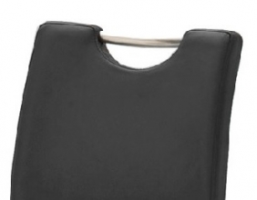 2-er SET Barhocker Hocker Barstuhl ALESI Kunstleder Schwarz Edelstahl ALESIEPS