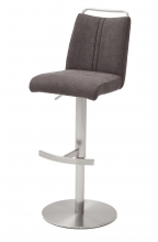 2-er SET Barhocker Hocker Barstuhl GIULIA A Feingewebe Braun GBAE36BX