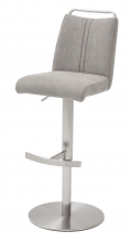 2-er SET Barhocker Hocker Barstuhl GIULIA A Feingewebe Eisgrau GBAE36EG