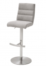 2-er SET Barhocker Hocker Barstuhl GIULIA B Feingewebe Eisgrau GBBE36EG