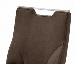2-er SET Barhocker Hocker Barstuhl GIULIA C Echt Leder Braun GBCE20BX