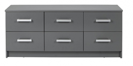 6 Schubladen Kommode Sideboard ELENZIO 6S Graphitgrau