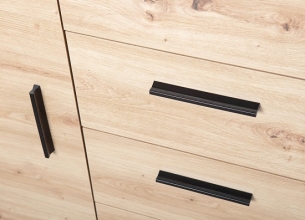 Anrichte Kommode Sideboard Stauraum Schrank CORBETO 1T4S Anthrazit Artisan Eiche NB