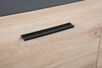 Anrichte Kommode Sideboard Stauraum Schrank CORBETO 2T4S Anthrazit Artisan Eiche NB