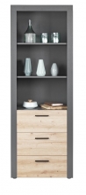 Regal Aktenregal B�cherregal Sideboard Schrank CORBETO Anthrazit Artisan Eiche NB