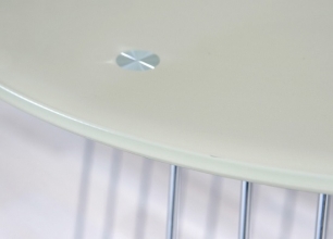 Couchtisch Beistelltisch Tisch Wohnzimmertisch RIVOLI Cappuccino verchromt