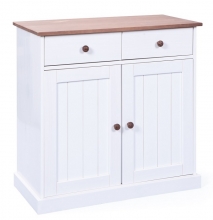 2-trg. Kommode Anrichte Sideboard WESTERLAND 3.2 FSC Wei� Sepia Braun Kiefer Massiv