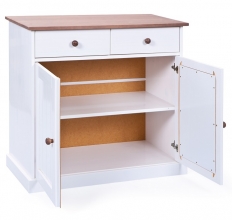 2-trg. Kommode Anrichte Sideboard WESTERLAND 3.2 FSC Wei� Sepia Braun Kiefer Massiv