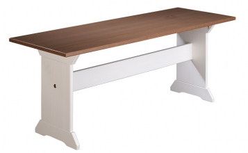 Sitzbank K�chenbank Holzbank Bank WESTERLAND 32.2 Wei� Sepia Braun Kiefer Massiv