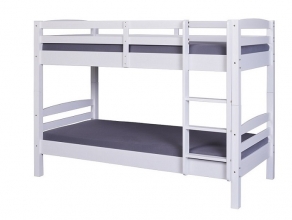90x200cm Etagenbett Bett Kinderbett Holzbett ANNIKA Massivholz Wei� Lackiert