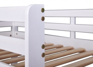 90x200cm Etagenbett Bett Kinderbett Holzbett ANNIKA Massivholz Wei� Lackiert