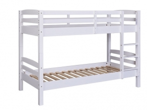 90x200cm Etagenbett Bett Kinderbett Holzbett ANNIKA Massivholz Wei� Lackiert