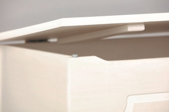 Truhe Box Aufbewahrung Schatzkiste EMEL WHITE Wei� Massiv lackiert