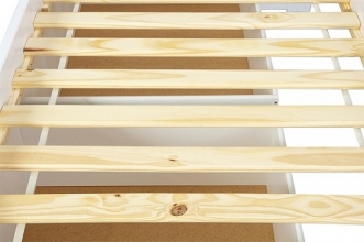 90x200 Funktionsbett Bett Einzelbett Holzbett G�stebett EINAR Massivholz Wei� Lackiert