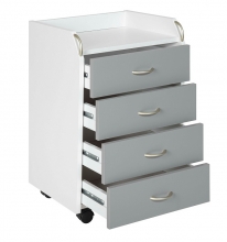 Rollcontainer Container PRINTI Wei� Grau Schubladen