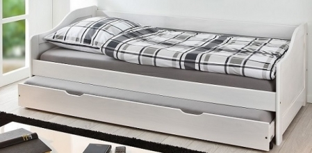 90x190 Funktionsbett Bett Kinderbett G�stebett Holzbett Sofabett LEONIE Massivholz Wei�