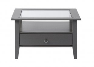 Couchtisch Stubentisch Tisch PROVENCE1 Massivholz Grau lackiert Glas