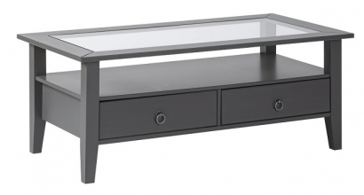 Couchtisch Stubentisch Tisch PROVENCE7 Massivholz Grau lackiert Glas