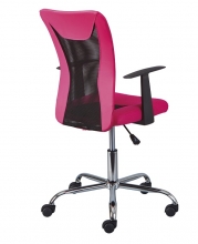 Drehstuhl B�rostuhl Kinderstuhl Schreibtischstuhl DONNY Pink Schwarz mit Rollen