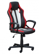 Drehstuhl B�rostuhl Schreibtischstuhl RACING FUN Schwarz Rot Wei� mit Rollen