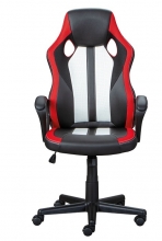 Drehstuhl B�rostuhl Schreibtischstuhl RACING FUN Schwarz Rot Wei� mit Rollen