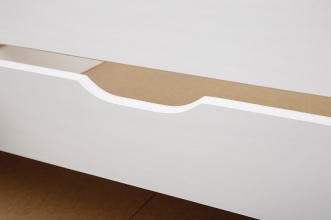 90x200cm Bett Kinderbett Holzbett Funktionsbett G�stebett RIEKA Wei� Massivholz