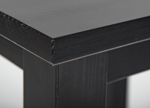Beistelltisch Tisch Ziertisch Beisteller HILTWIN Schwarz lackiert Massivholz