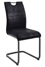 4 Freischwinger = SET Schwinger Schwingstuhl K�chenstuhl Stuhl BILBAO Schwarz BISS35SX