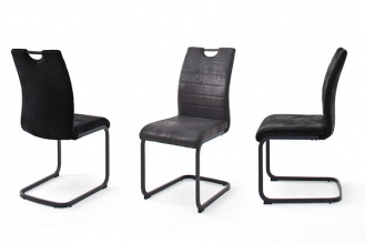 2 Freischwinger = SET Schwinger Schwingstuhl K�chenstuhl Stuhl BILBAO Anthrazit BISS35AN