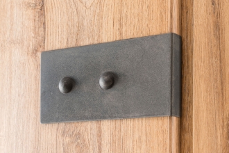 4 trg. Kleiderschrank Dreht�renschrank CORK T25 473 in Plankeneiche Nachbildung, Abs. Graphit + Schubladen