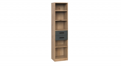 Regal  LIVERPOOL J04 487 Plankeneiche Nachbildung, Abs. Graphit + 2 Schubk�sten