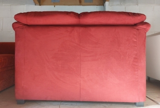 2er Sofa Couch 2-Sitzer SAVONA RED Microfaser Rot Ausstellung BH