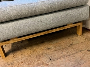 Ecksofa Polsterecke Sofa Couch MANDAL Struktur frein Hellgrau Ausstellung B�H