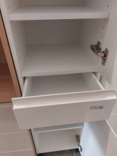 Badschrank Badm�bel Regal Schrank 8242 SALINAS Wei� Ausstellung B�H