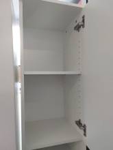 Hochschrank Standschrank Badschrank Regal Schrank 8241 SALINAS Wei� Ausstellung B�H
