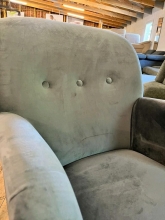 Sessel Mini Sessel Relaxsessel MICKY GRAU Mikrofaser Samtoptik Grau B�H