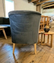Sessel Mini Sessel Relaxsessel MICKY GRAU Mikrofaser Samtoptik Grau B�H