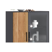 Highboard  Vitrine Kommode 3 4 0 3 Eiche teilmassiv