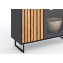 Highboard  Vitrine Kommode 3 4 0 3 Eiche teilmassiv