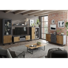 TV-Board Lowboard Phonotisch Stauraum 3 4 0 6 Eiche teilmassiv