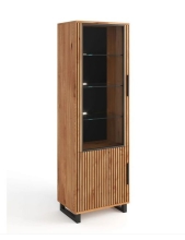 Vitrine mit Glaseinsatz Stauraum Anrichte 3 2 0 1 Eiche furniert